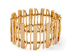 Gold statement necklace and bracelet