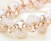 Rose Gold 18k Necklace, Bracelet, earrings set