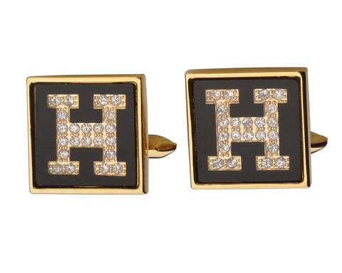 Green crystal cufflinks