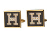 H GOLD PLATED CUFFLINKS