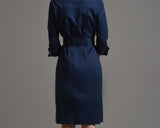 ELISABETH Classic Shirt Dress - Sapphire Blue size 14