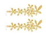 Rhinestone Long Snowflake Flower Earrings