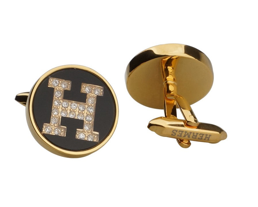 H GOLD PLATED CUFFLINKS