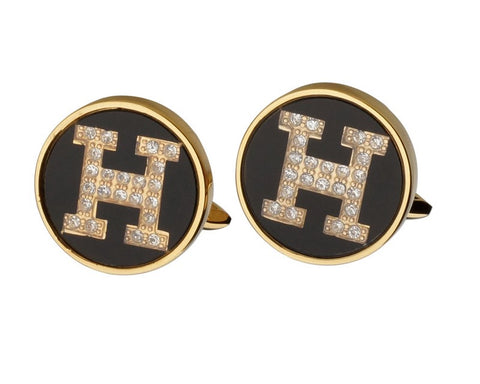 GOLD ROUND CUFFLINKS