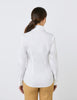 White Fitted Shirt with High Long Collar - Single Cuff