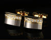 GOLD CRYSTAL CUFFLINKS