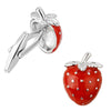STRAWBERRY SILVER CUFFLINKS