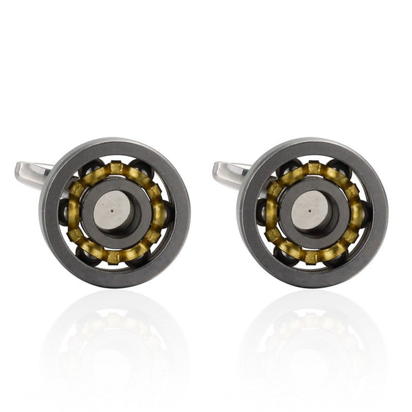 BALL BEARING SILVER CUFFLINKS