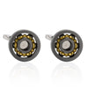 BALL BEARING SILVER CUFFLINKS