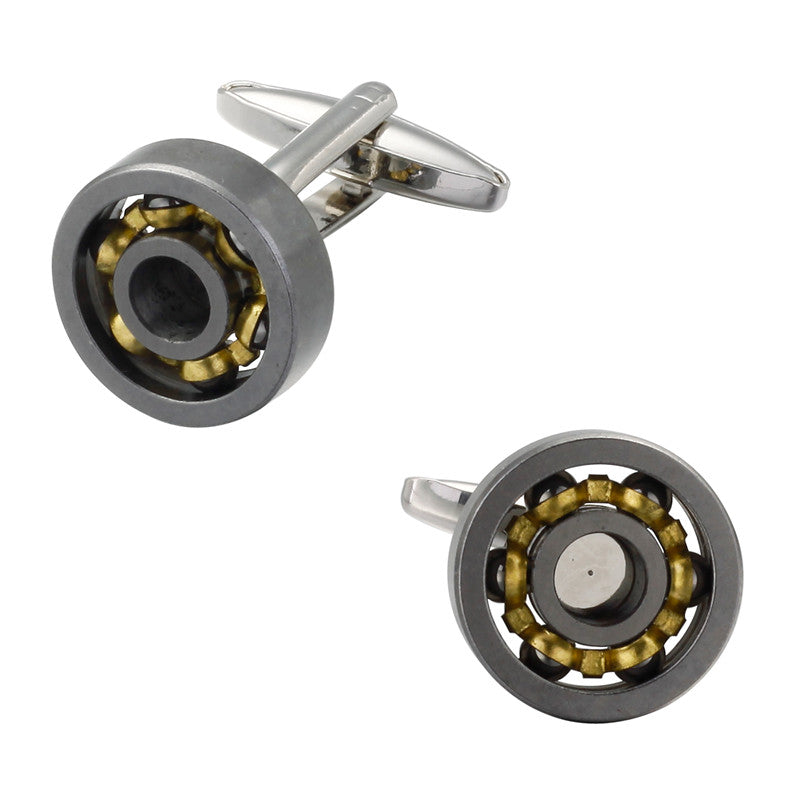 BALL BEARING SILVER CUFFLINKS