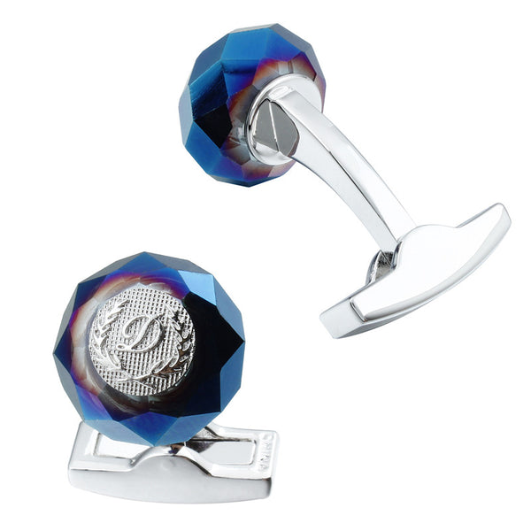 CLASSIC ROUND BLUE STONE CUFFLINKS