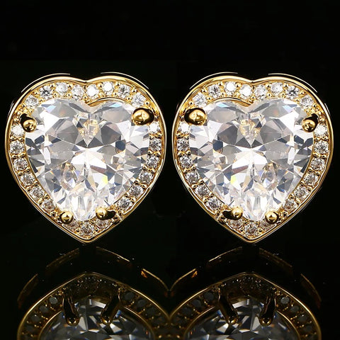 Bow gold CRYSTAL CUFFLINKS