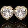 Clear Heart crystal cufflinks