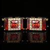 Red crystal cufflinks