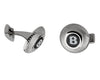 Bentley silver plated round cufflinks