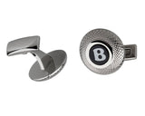 Bentley silver plated round cufflinks