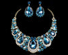 Blue Crystal Necklace & earrings