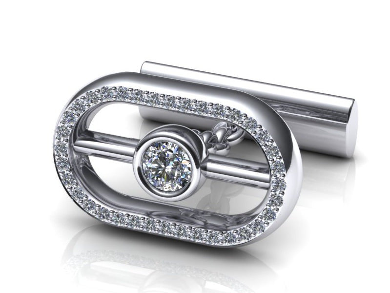 Fineness Design Diamond Cufflinks