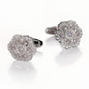 crystal Flower silver cufflinks