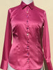 JEWELLERED PINK SATIN SHIRT - SINGLE CUFF
