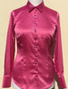 JEWELLERED PINK SATIN SHIRT - SINGLE CUFF