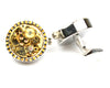 Gold Round Movement Watch Cufflinks