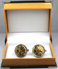 Gold Round Movement Watch Cufflinks