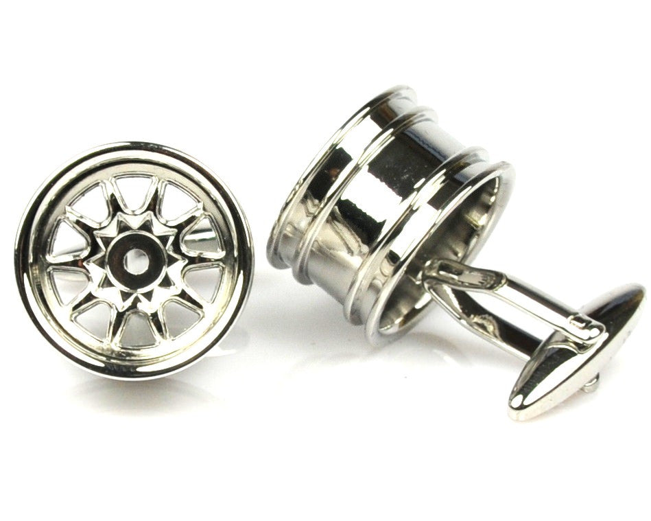 Platinum Wheel Cufflinks