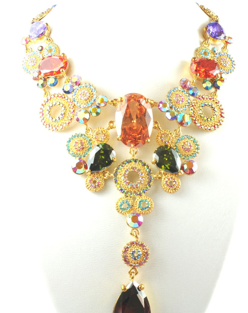 Multicolour Necklace & Earrings