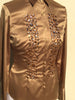 JEWELLERED CUMIN SATIN SHIRT - DOUBLE CUFF