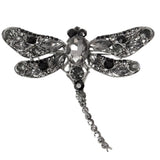 Black Dragonfly Rhinestone brooch