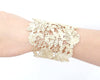 Gold Flower Lace Bangle & earrings