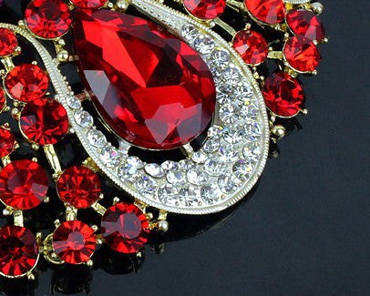 Red Crystal Necklace & earrings