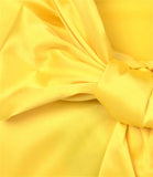 BUTTERCUP YELLOW SATIN SHIRT - PUSSY BOW, size 10