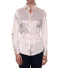 Luxury Cream Satin Shirt, Double Cuff, size 10