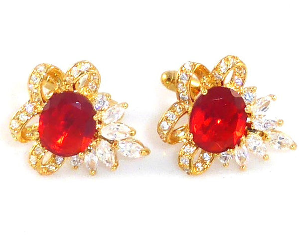Hot Red Ruby Cufflinks