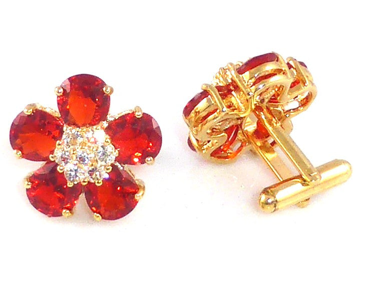 Hot Red Ruby Cufflinks