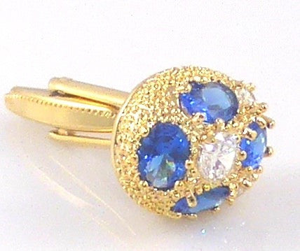 Royal Blue Sapphire Topaz Cufflinks