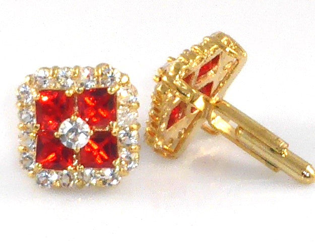 Hot Red Ruby Cufflinks