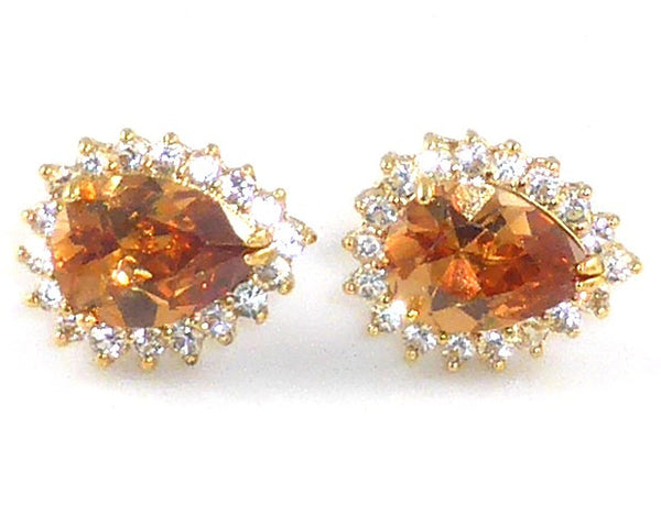Brunette Sapphire Pear Cut Cufflinks
