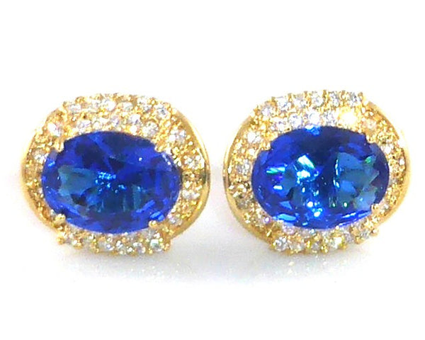 Royal Blue Sapphire Oval Cufflinks