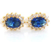 Royal Blue Sapphire Oval Cut Cufflinks