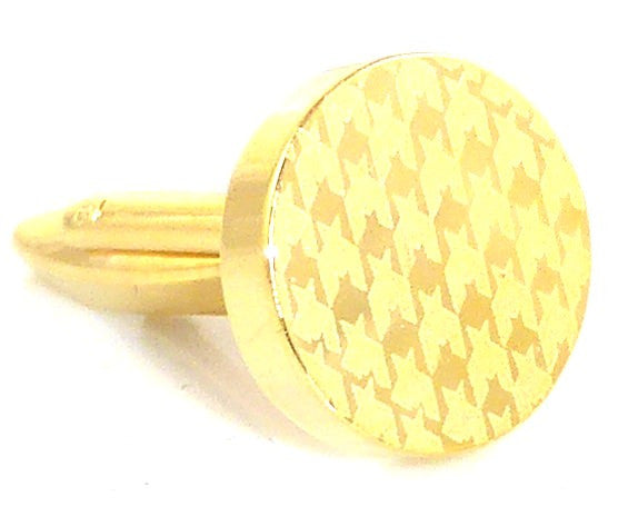 Locket Round light-gold cufflinks