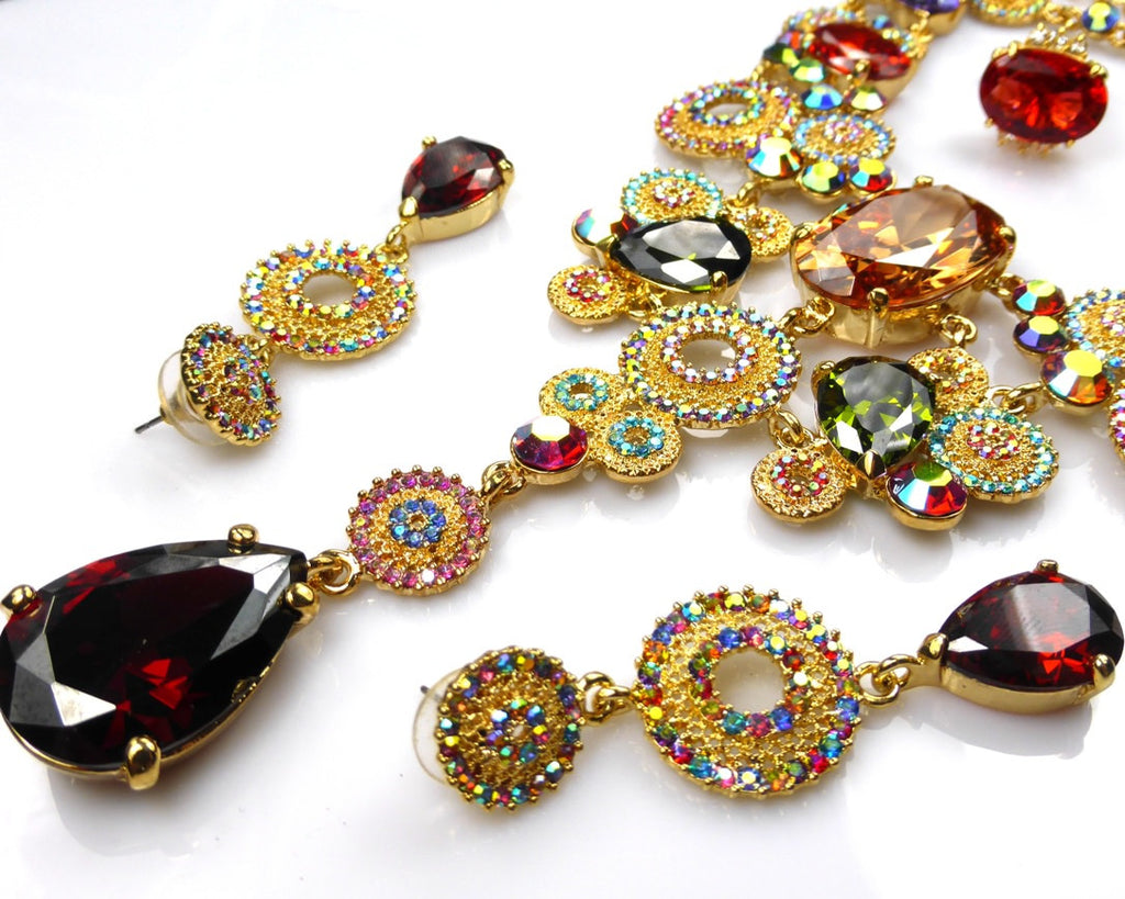 Multicolour Necklace & Earrings