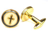 Gold Cross Enamel Cufflinks