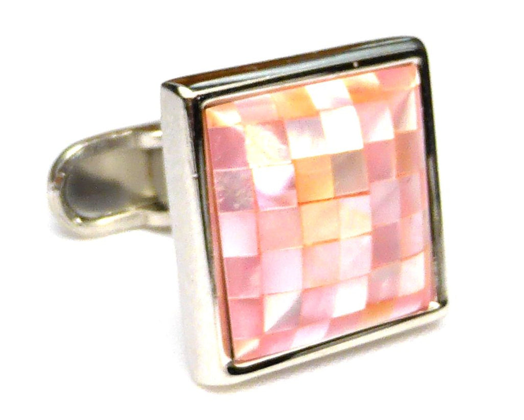 Pink Shell Mosaic Cufflinks