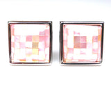 Pink Shell Mosaic Cufflinks