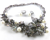 Silver Necklace & earrings