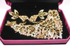 Gold Crystal Rhinestone Necklace & earrings
