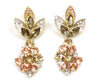 Gold Crystal Rhinestone Necklace & earrings